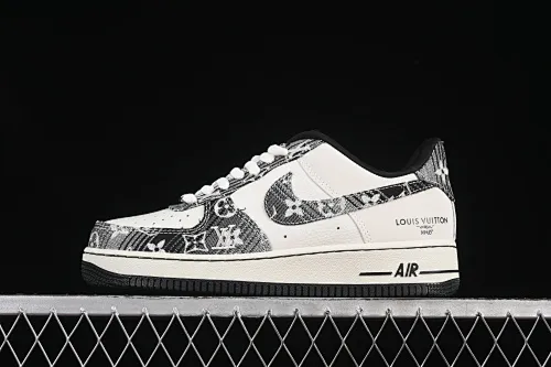 All categories Nk Air Force 1 Air Force series Nk Air Force 1 Low Air Force low-top Nike Air Force 1'07 Low LV joint gray and black denim Air Force 1 low-top casual sneakers SC9207-539
